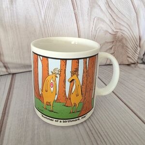 The Far Side Deer Hunting Coffee Mug Cup Gary Larson Oz Comic 1986